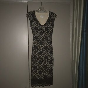 Cocktail Lace Black Dress by Ruby